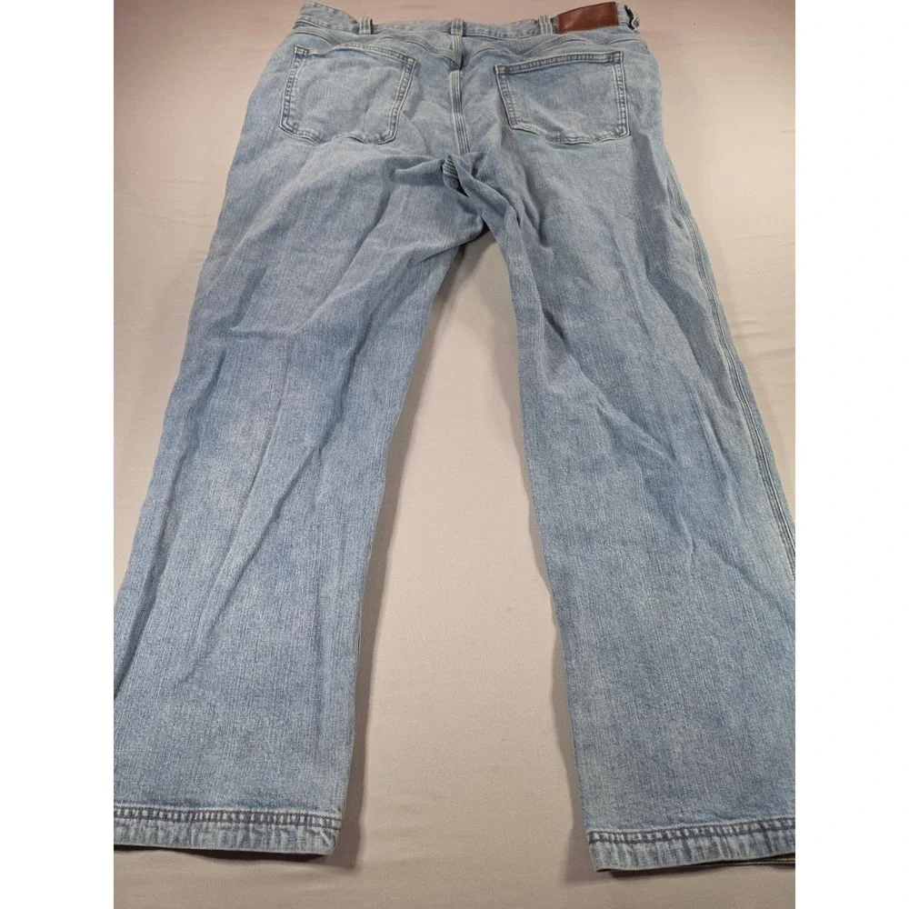 Duluth Trading Co Ballroom Flex Relaxed Fit Light Wash Jeans Mens 38x30 Utility